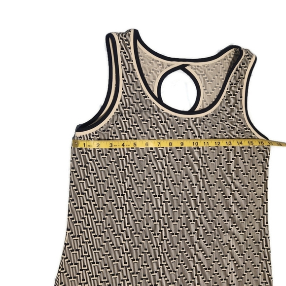 Max Studio Midi Tank Style Dress, Circular Cut Out & complimentary green band - Picture 12 of 14